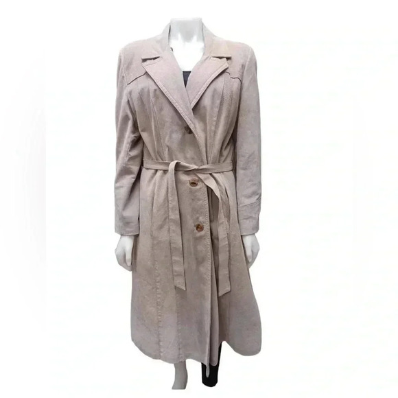 💥HOST PICK💥 Sears Vintage 100% Leather Lined Long Sand Colour  Size 18 - Picture 1 of 12
